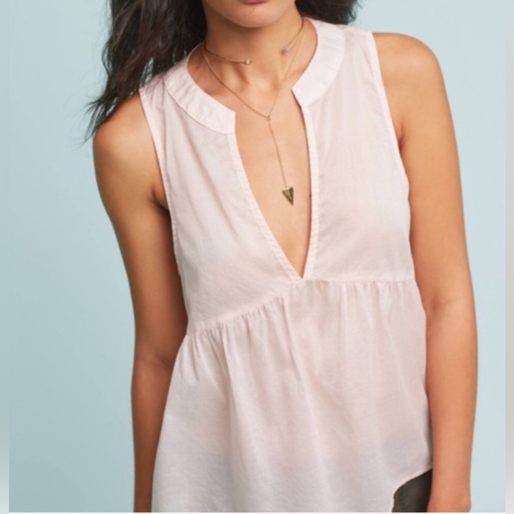 Anthropologie Cloth and Stone Sleeveless Selena Top in Pink. Size S.